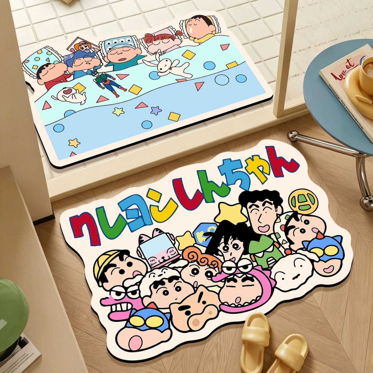 Home Bathroom Rugs - Tapete de Banheiro Irregular Crayon Shin-chan,