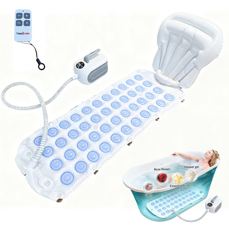 Bathtub Pillow Inflatable - Spa banho de bolhas massageador portátil
