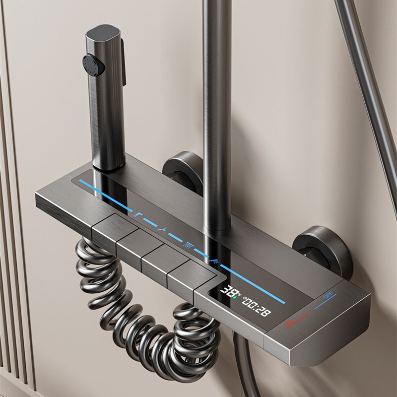 Home Bathroom Faucets - Conjunto de Chuveiro com Display Digital
