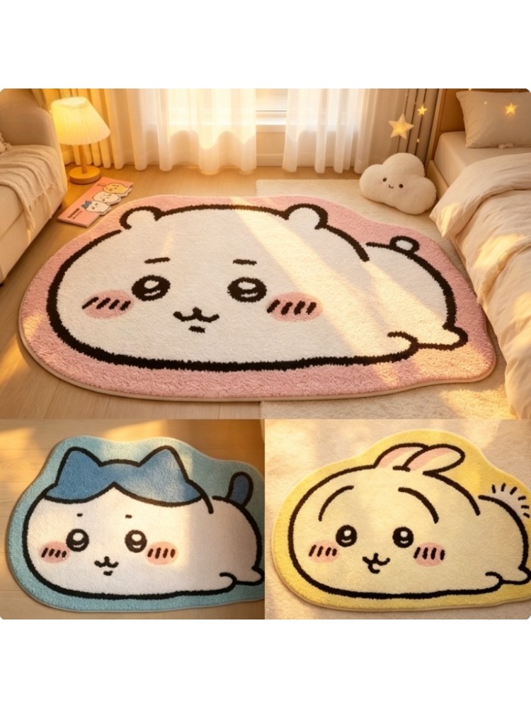 Home Bathroom Rugs - Tapete de Desenho Animado Chiikawa, Tapete