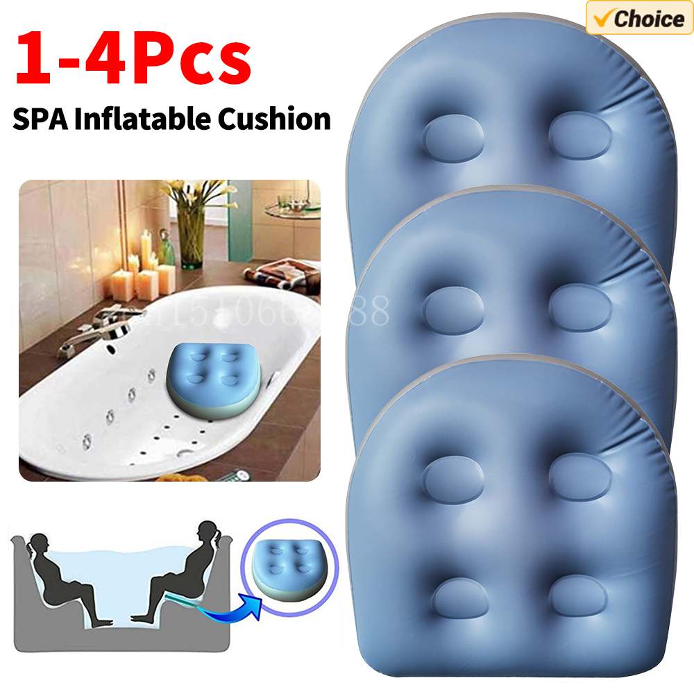 Bathtub Pillow Inflatable - 1-4 pces spa almofada inflável banheira