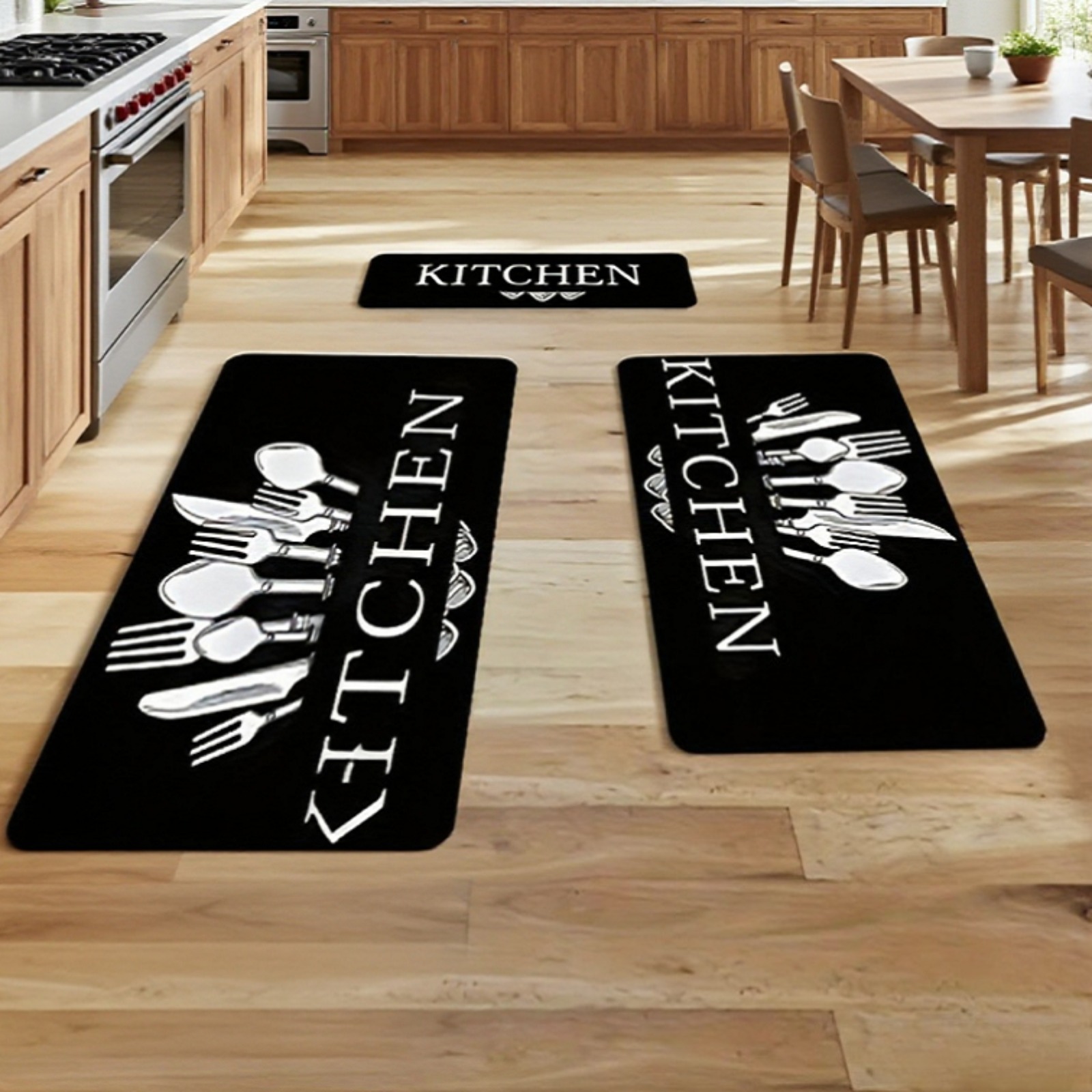Home Bathroom Rugs - Tapete longo, antiderrapante, estampado e macio