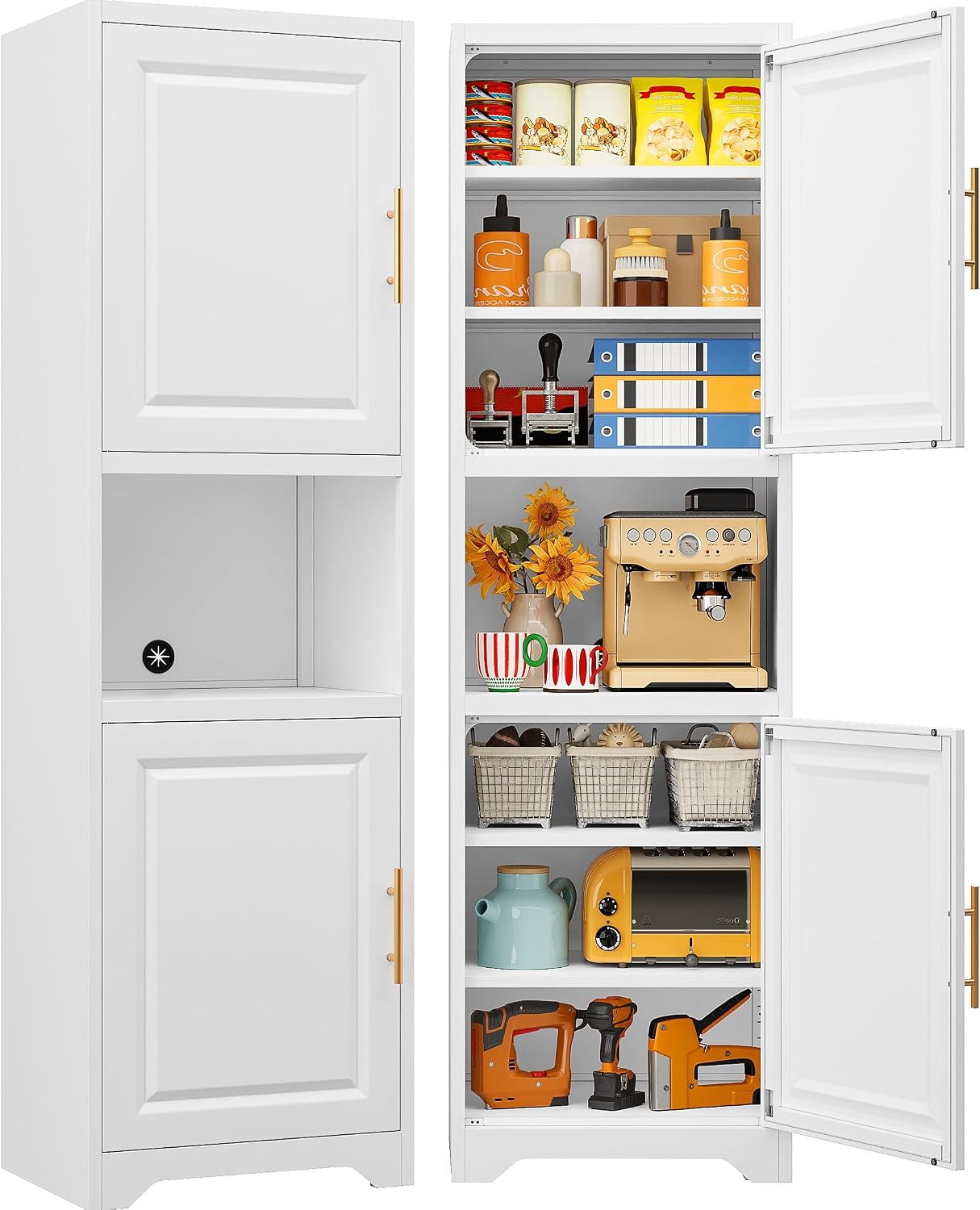 Home Bathroom Cabinets - Armário de Armazenamento Estreito de 67