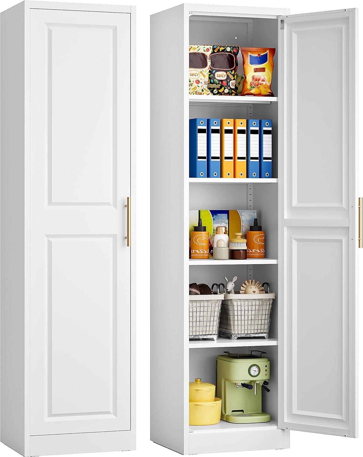 Home Bathroom Cabinets - Armário de Armazenamento Alto e Estreito