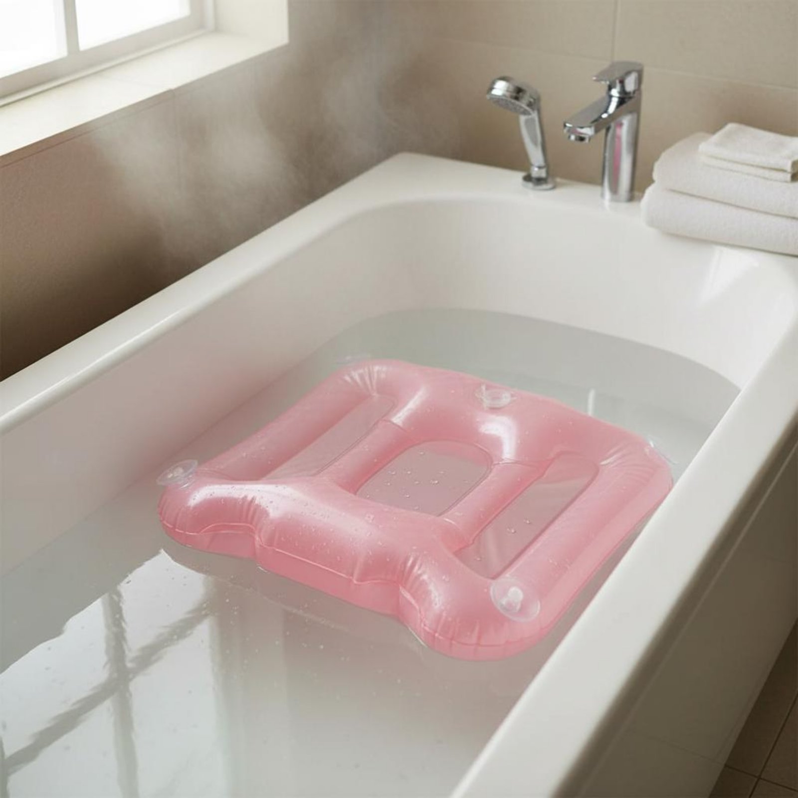 Bathtub Pillow Inflatable - Almofada de Banheira Inflável com Acabamento