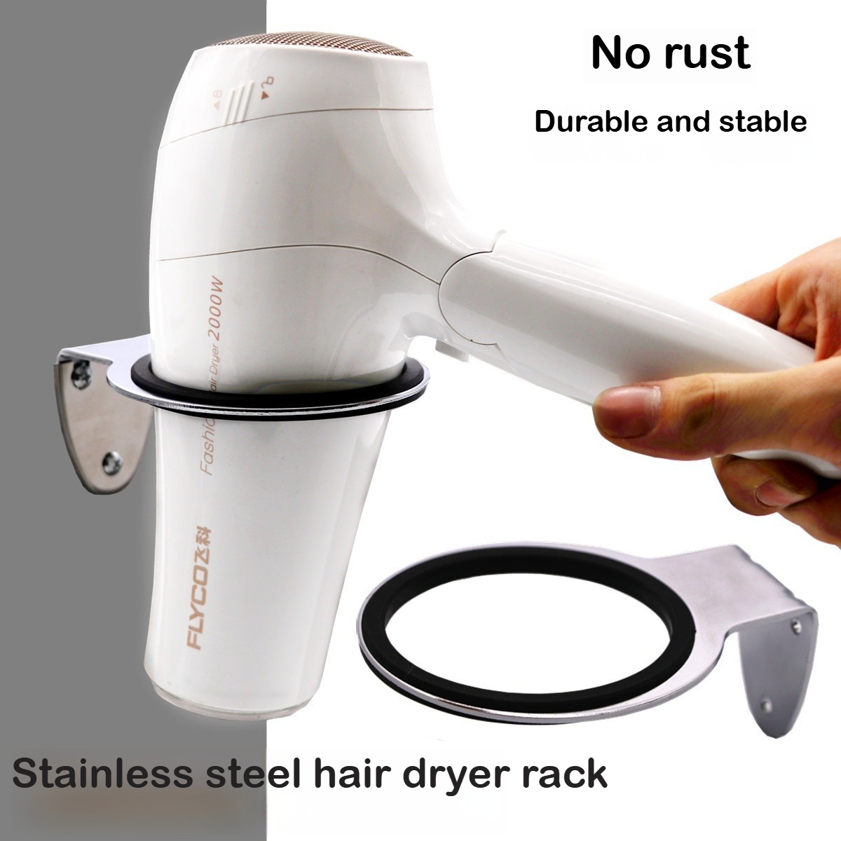 Home One Bathroom Accessories - Montado na parede secador de cabelo
