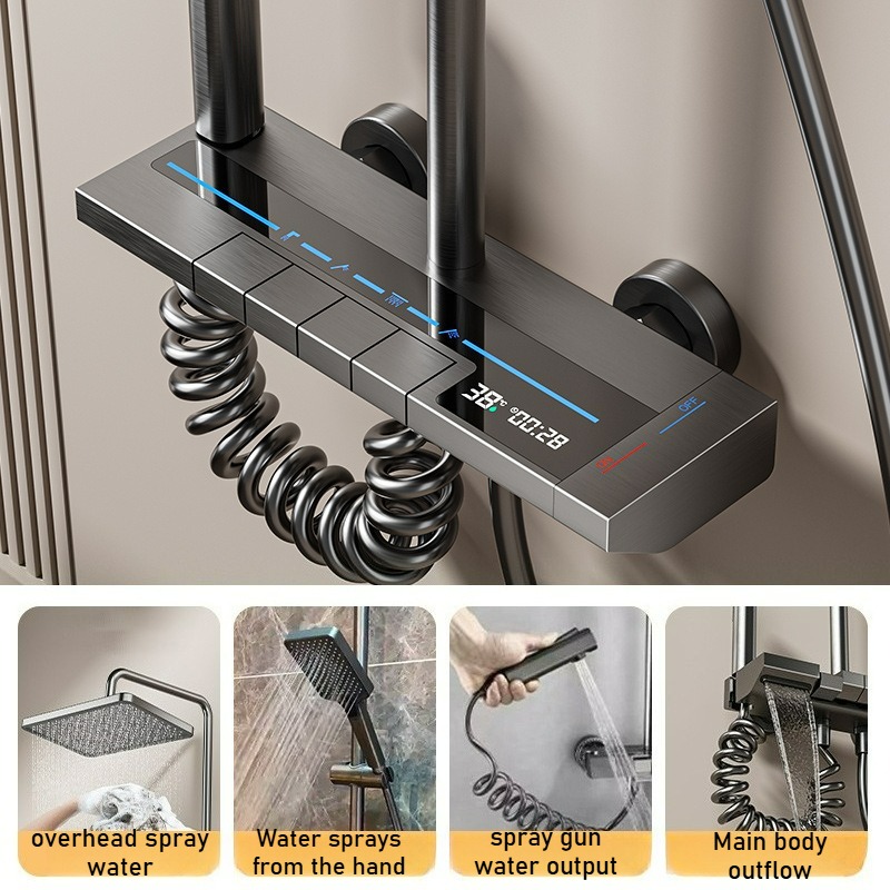 Conjunto de Chuveiro com Displ - Home Bathroom Faucets avaliação e preço