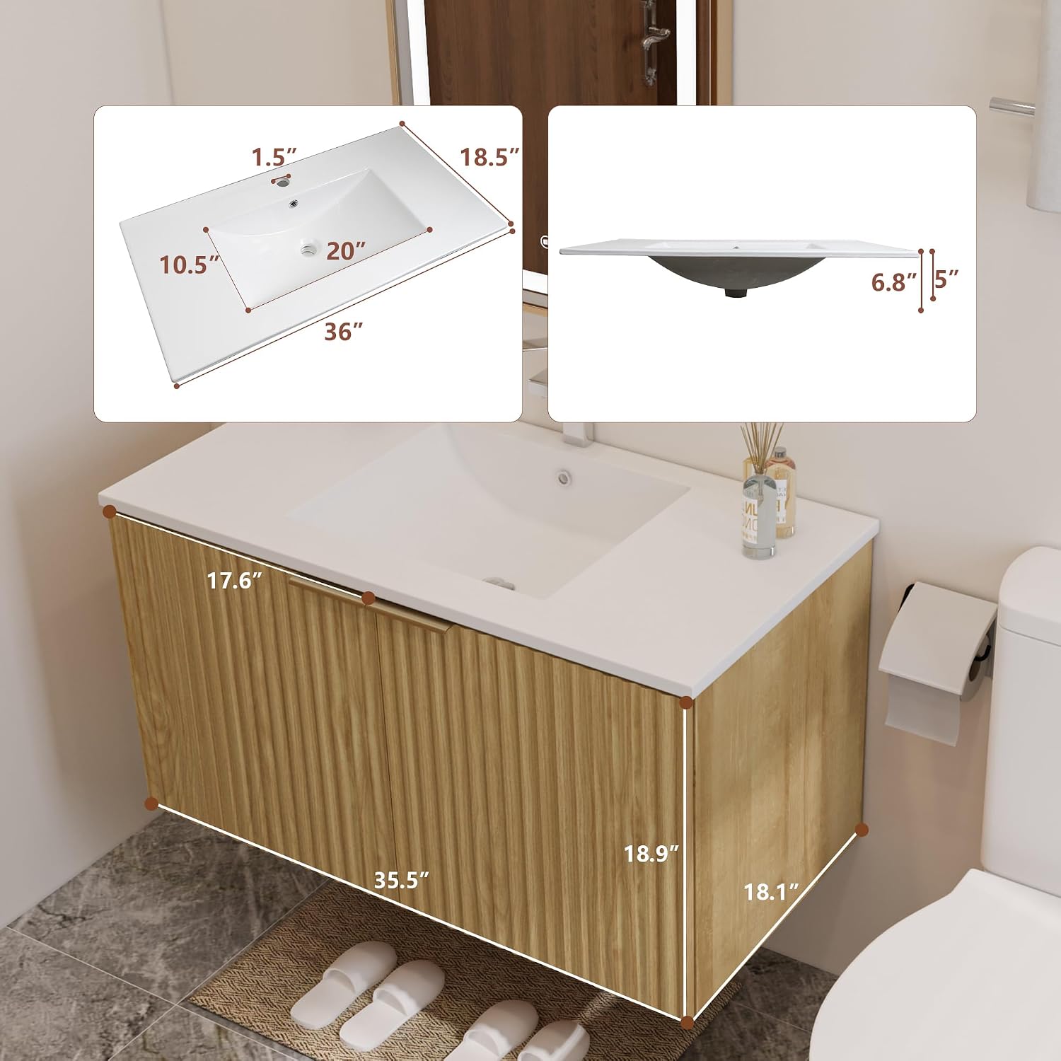 Armário de Banheiro Flutuante  - Home Bathroom Cabinets avaliação e preço