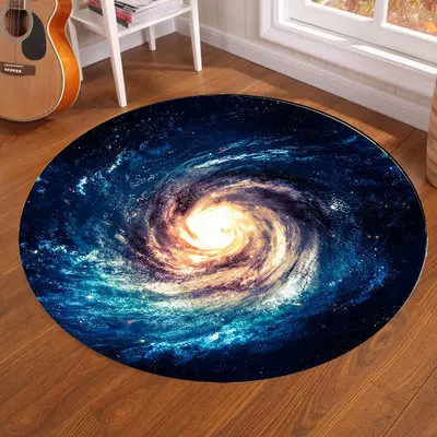 Galáxia terra lua tapete redon - Home Bathroom Rugs avaliação e preço