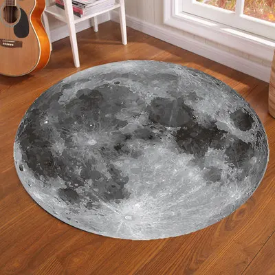 Galáxia terra lua tapete redon - Home Bathroom Rugs avaliação e preço
