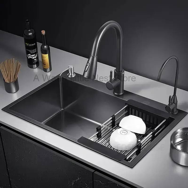 Pias de Cozinha Nano Pretas, P - Home One Bathroom Accessories avaliação e preço