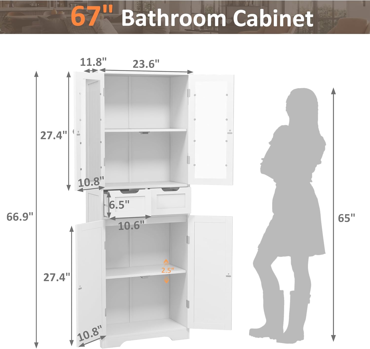 Armário de Banheiro Alto Indep - Home Bathroom Cabinets avaliação e preço
